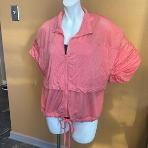 NWT Flirtitude Coral Active light weight jacket size XL